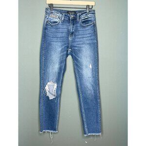 Judy Blue Women's 5 / 27 Moscow Howdy Boyfriend Fit Distressed Raw Hem #M948